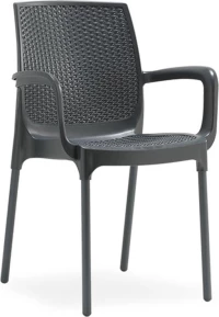 Καρέκλα Rattan Parker Armchair Ανθρακί