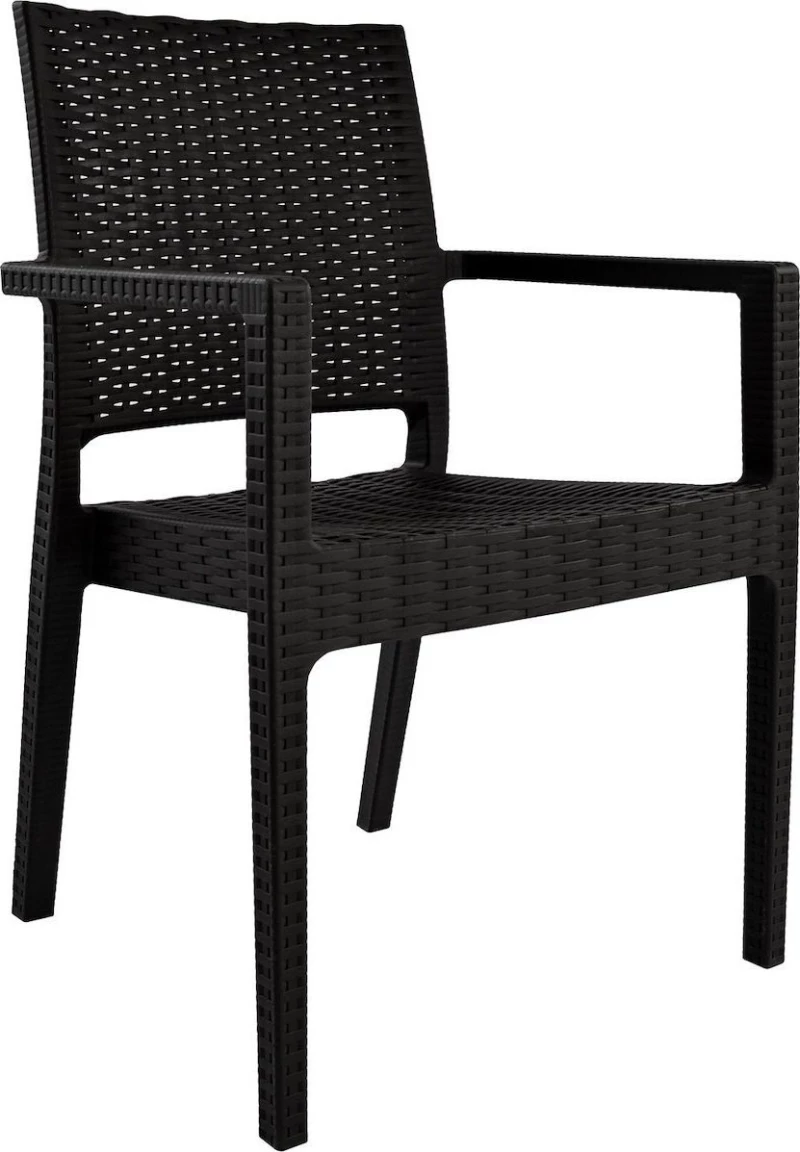 Καρεκλα Με Μπρατσα Dark Brown Hm5134.09 57X55,5X89 Εκ. 4Τεμ