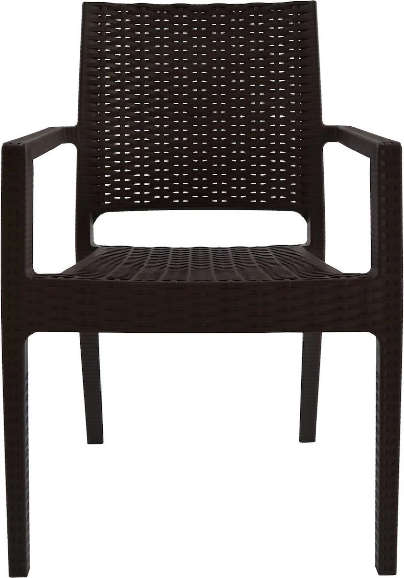 Καρεκλα Με Μπρατσα Dark Brown Hm5134.09 57X55,5X89 Εκ. 4Τεμ