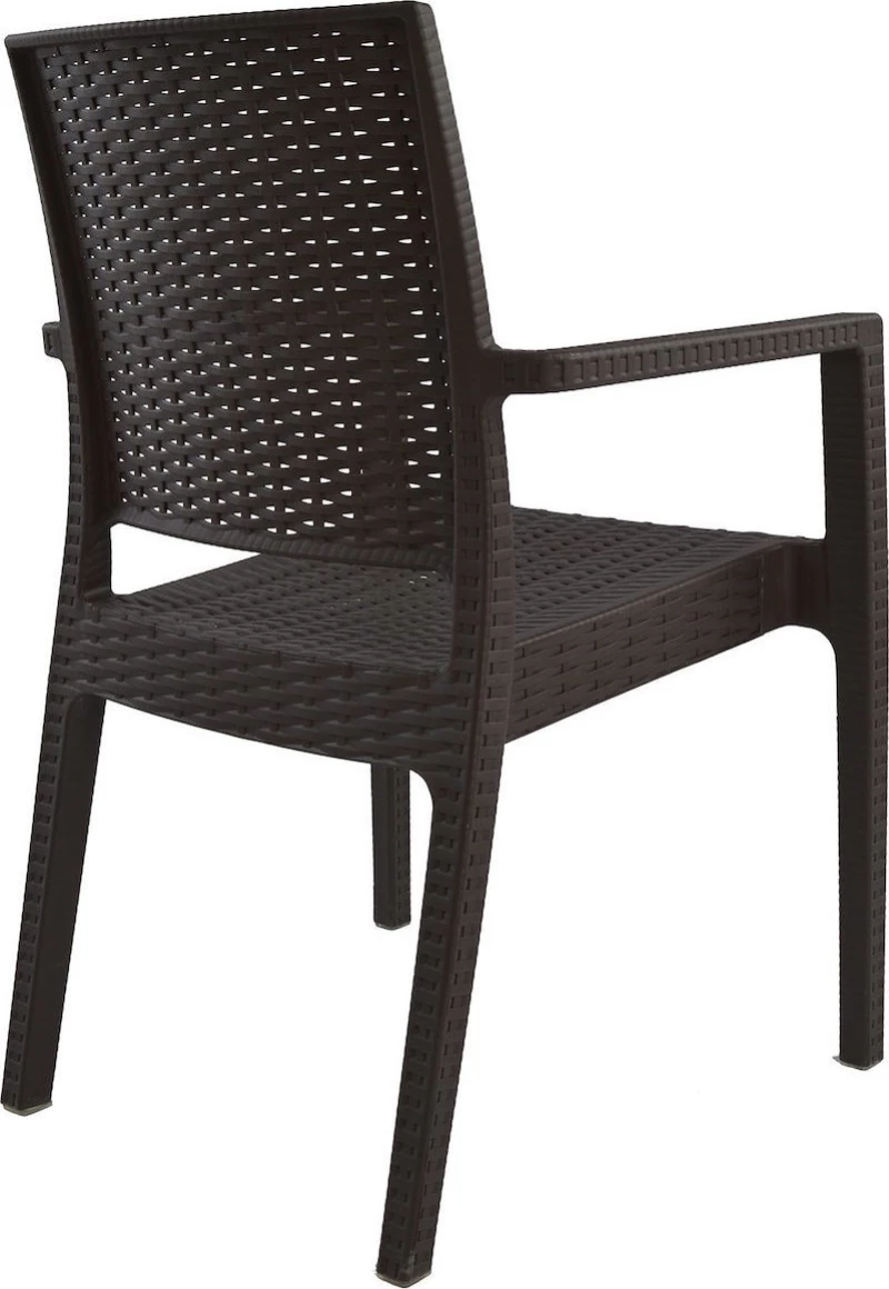Καρεκλα Με Μπρατσα Dark Brown Hm5134.09 57X55,5X89 Εκ. 4Τεμ