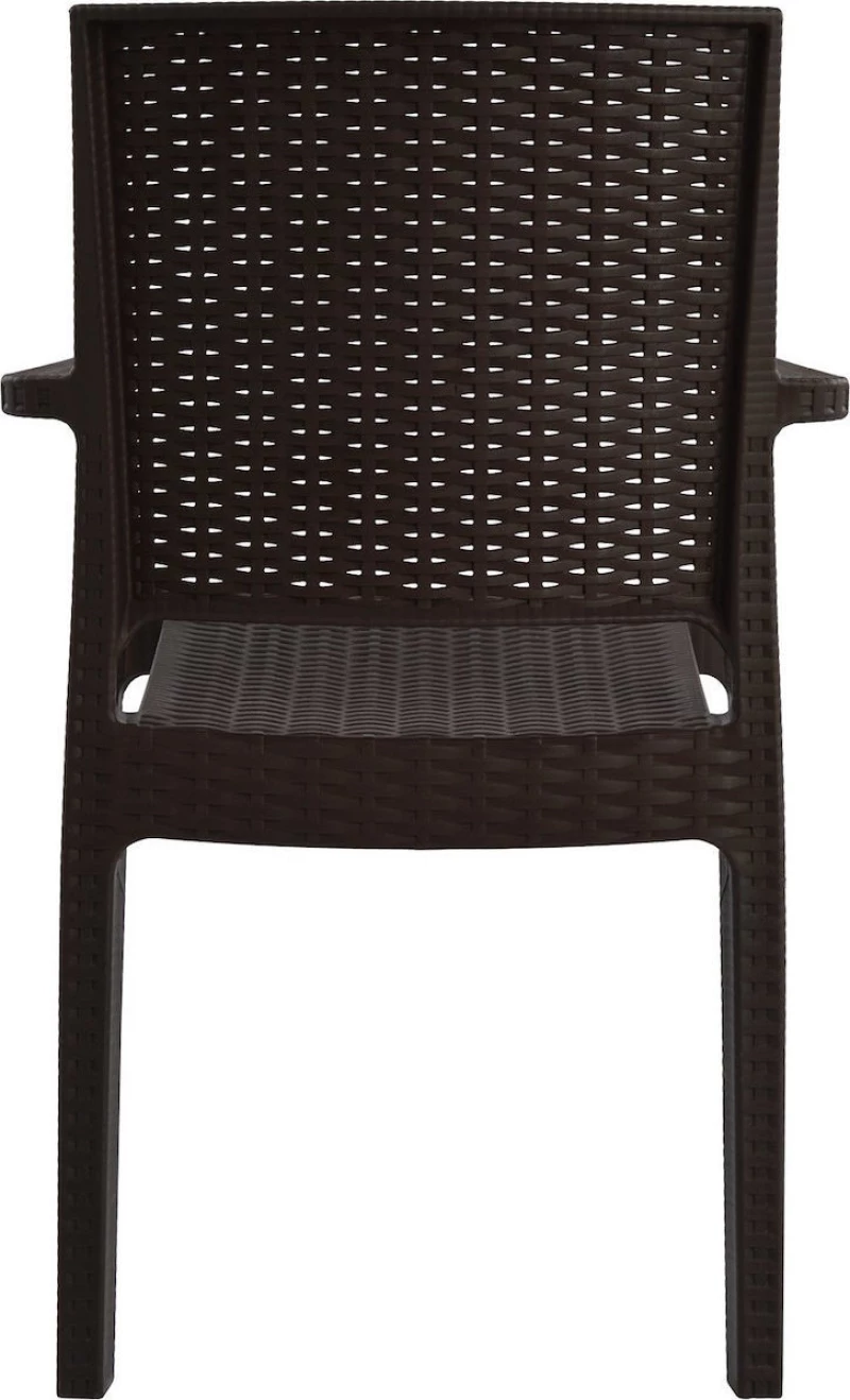 Καρεκλα Με Μπρατσα Dark Brown Hm5134.09 57X55,5X89 Εκ. 4Τεμ