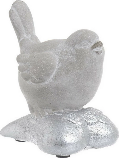 Inart Διακοσμητικό Πουλί από Τσιμέντο 9x7.5x11cm
