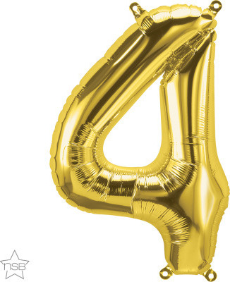 Μπαλόνι Foil Νούμερο 4 Χρυσό 86cm