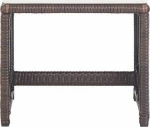 Σκαμπό Rattan Καφλε / Λευκό Κρεμ 46417