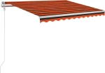vidaXL Τέντα Πτυσσόμενη 3.5x2.5m Αυτόματη με LED & Αισθ. Ανέμου