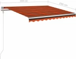 vidaXL Τέντα Πτυσσόμενη 3.5x2.5m Αυτόματη με LED & Αισθ. Ανέμου