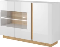 Μπουφές 36146-ARCW-21V Λευκό+Grandson 138.2x90.5x40cm
