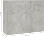 Μπουφές Γκρι Σκυροδέματος 88x30x70cm