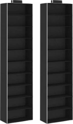 vidaXL Θήκη Αποθήκευσης Ρούχων Υφασμάτινη 288327 15x30x120cm 2τμχ