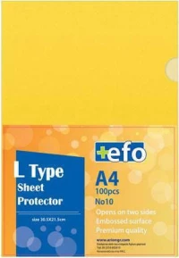 Ζελατίνες Γ +Efo Α4 100τεμ Κίτρινο
