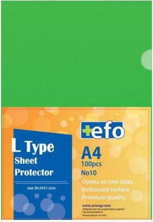 Ζελατίνες Γ +Efo Α4 100τεμ Πράσινο