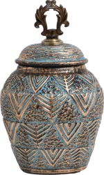 Fylliana Διακοσμητικό Βάζο Κεραμικό Πράσινο 18x12x28cm