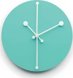 Alessi Ρολόι Τοίχου Dotty Clock Laz Τυρκουάζ Μεταλλικό 20cm
