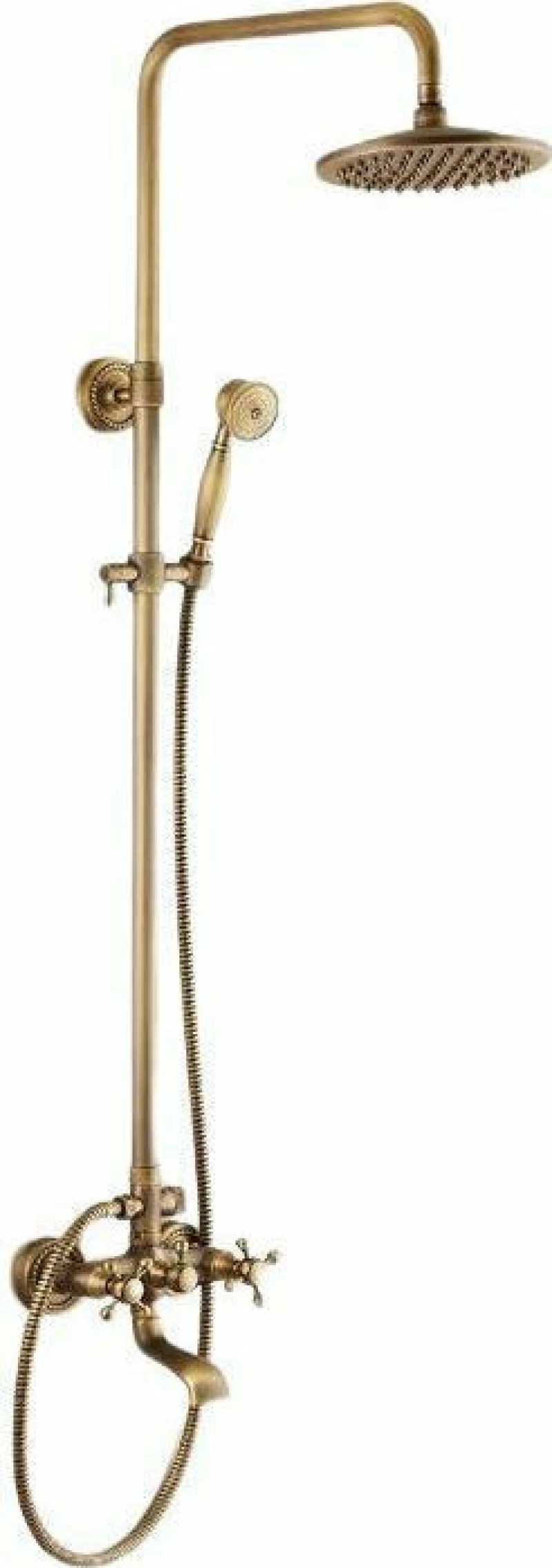 BR-6821 Στήλη Ντουζ με Μπαταρία Bronze