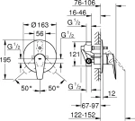 Grohe Bauedge Αναμίκτης Εντοιχιζόμενος 29079001