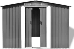 Αποθήκη Κήπου Γκρι 257 x 205 x 178 εκ. Μεταλλική