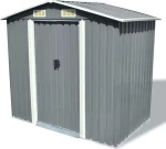 Αποθήκη Κήπου Γκρι 204 x 132 x 186 εκ. Μεταλλική