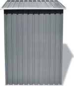 Αποθήκη Κήπου Γκρι 204 x 132 x 186 εκ. Μεταλλική