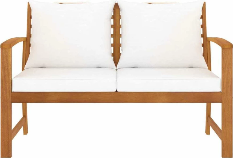 Παγκάκι 311829 120x60.5x81cm Φυσικό - Κρεμ