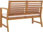 Παγκάκι 311829 120x60.5x81cm Φυσικό - Κρεμ