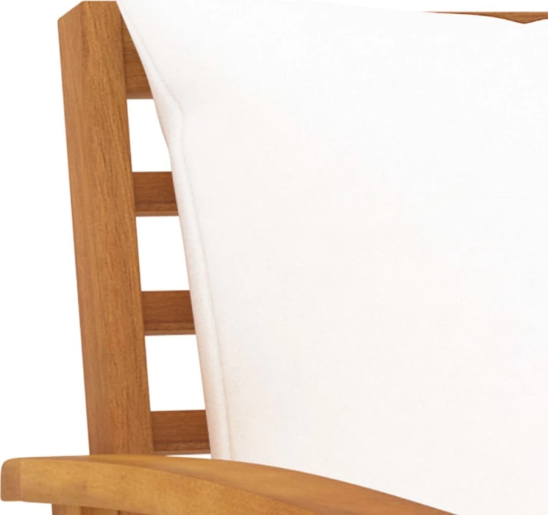 Παγκάκι 311829 120x60.5x81cm Φυσικό - Κρεμ