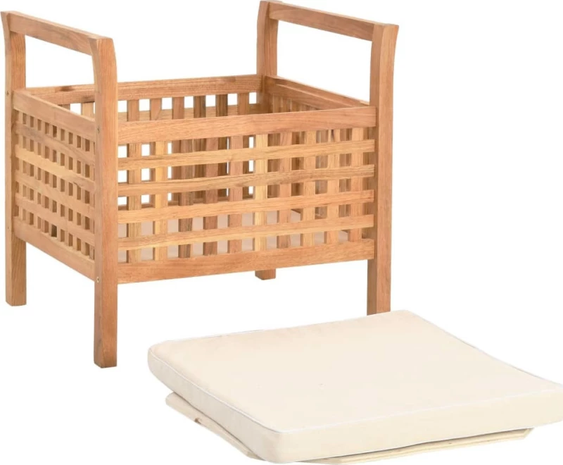 Πάγκος με Αποθηκευτικό Χώρο 49 x 48 x 49 εκ Μασίφ Ξύλο Καρυδιάς