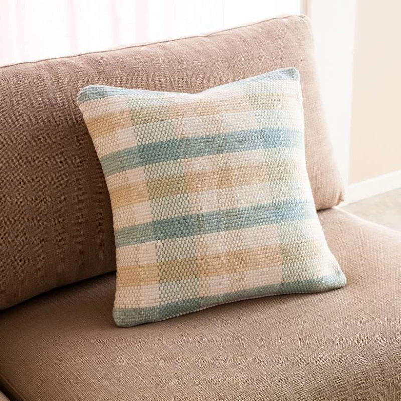 Gofis Home Διακοσμητική Μαξιλαροθήκη 43x43 Tic-tac-toe Aqua 477/11