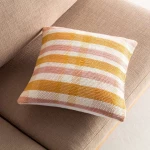 Gofis Home Διακοσμητική Μαξιλαροθήκη 43x43 Tic-tac-toe Σομόν 477/25