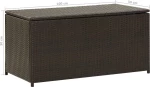 Κουτί Αποθήκευσης Κήπου Καφέ 100x50x50 εκ. από Συνθετικό Ρατάν