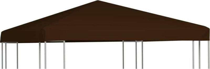 vidaXL Κάλυμμα για Κιόσκι Καφέ 3x3m 310gr/m² 46621