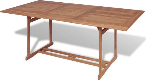 Τραπέζι Κήπου 180 x 90 x 75 εκ. από Μασίφ Ξύλο Teak