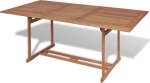 Τραπέζι Κήπου 180 x 90 x 75 εκ. από Μασίφ Ξύλο Teak