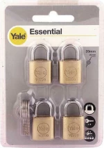 Yale Λουκέτο Πέταλο με Κλειδί 40mm 4τμχ 140122496