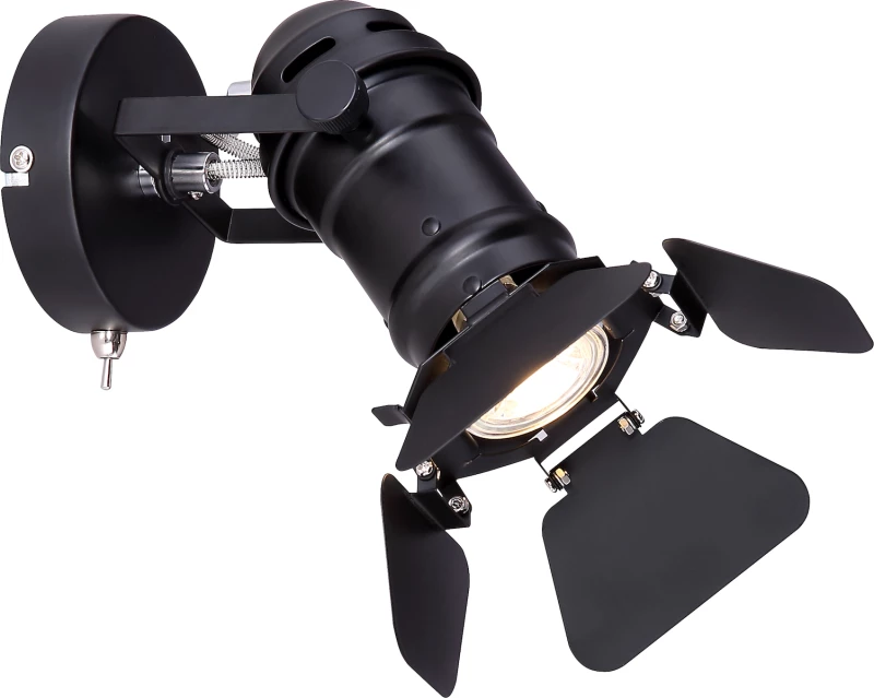 Globo Lighting Egon Μονό Σποτ με Ντουί GU10 σε Μαύρο Χρώμα