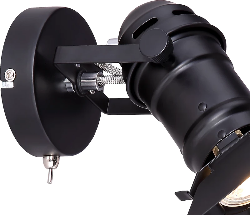 Globo Lighting Egon Μονό Σποτ με Ντουί GU10 σε Μαύρο Χρώμα