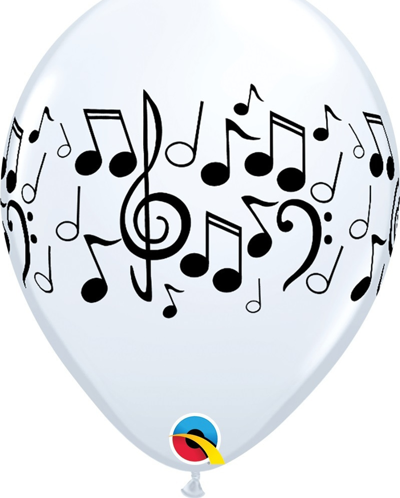 Μπαλόνια Λάτεξ 28cm Music Notes 25τμχ