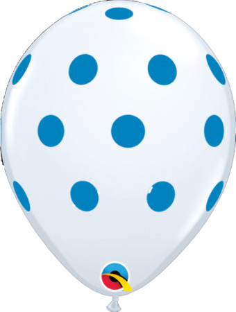 Μπαλόνια Λάτεξ 28cm Big Polka Dots Blue 28τμχ