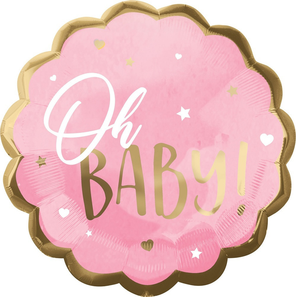 Μπαλόνι Foil Pink Baby Girl 55x55cm