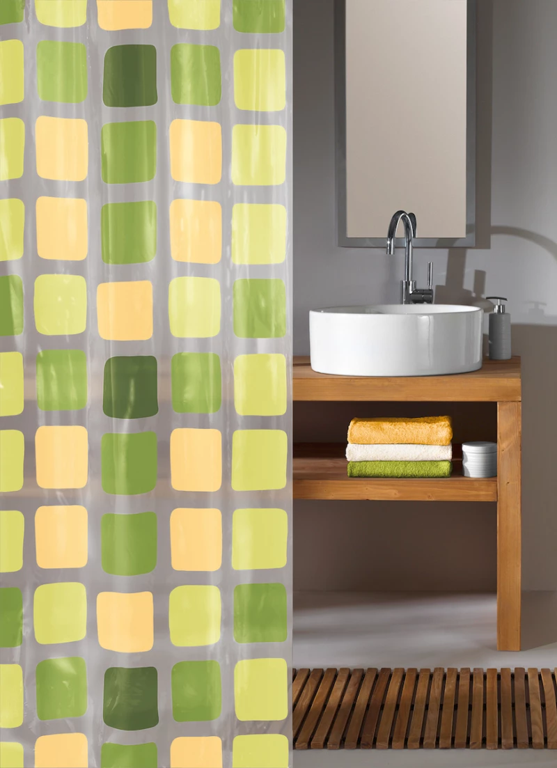 Kleine Wolke Κουρτίνα Μπάνιου 180x200 Sonny Light Green