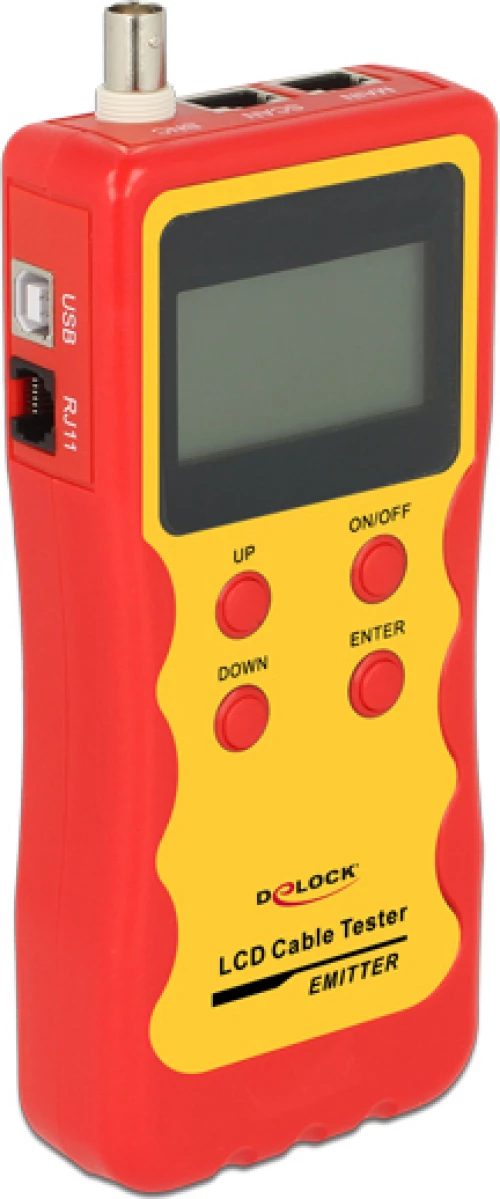 DeLOCK 86108 δοκιμαστής καλωδίων δικτύου Κίτρινο, Κόκκινο