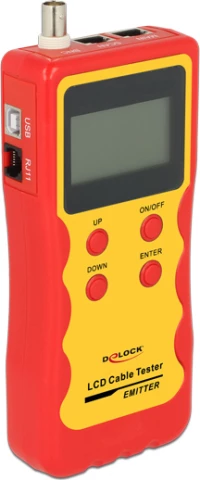 DeLOCK 86108 δοκιμαστής καλωδίων δικτύου Κίτρινο, Κόκκινο