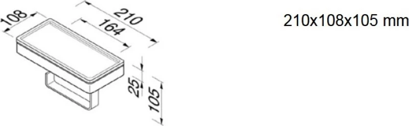 Geesa Frame 8824-300 Χαρτοθήκη Επιτοίχια Inox Chrome Matt
