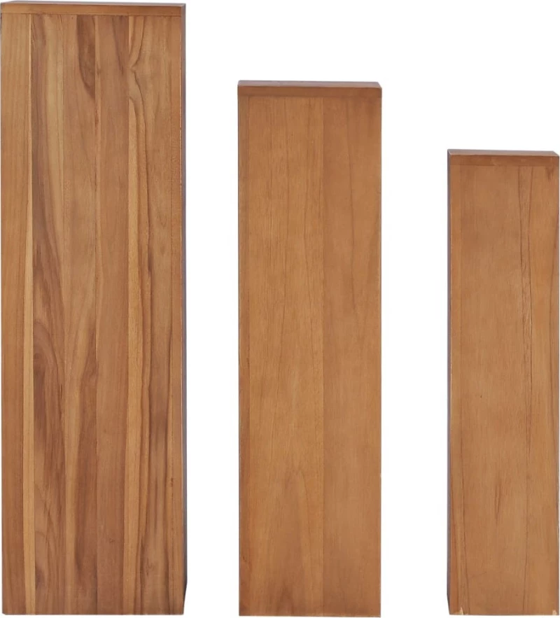 vidaXL Ανθοστήλες από Μασίφ Ξύλο Teak 3τμχ 286278