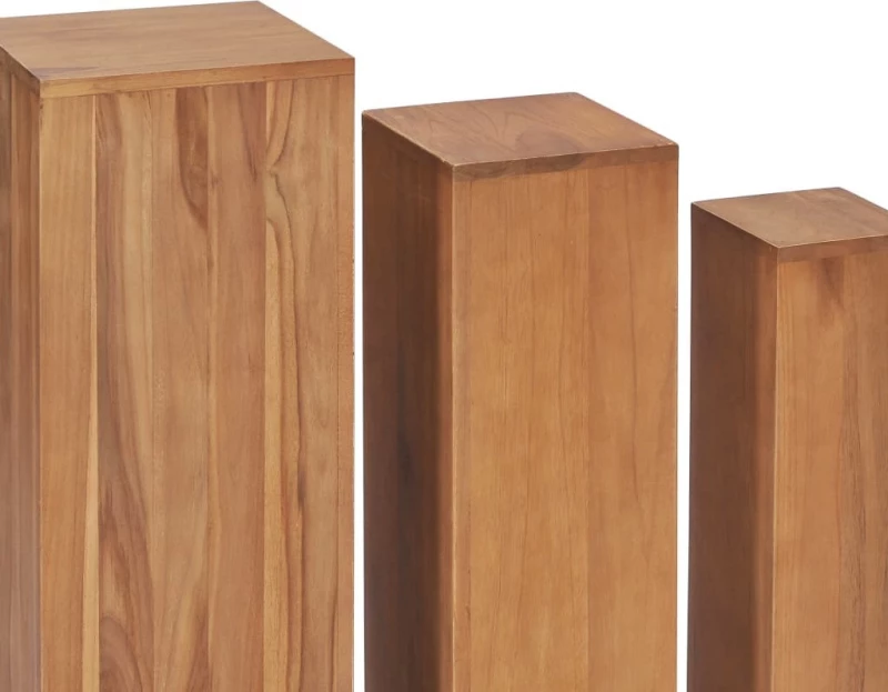 vidaXL Ανθοστήλες από Μασίφ Ξύλο Teak 3τμχ 286278