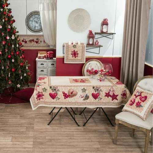 Teoran Χριστουγεννιάτικο Τραπεζομάντηλο Star 140x220cm