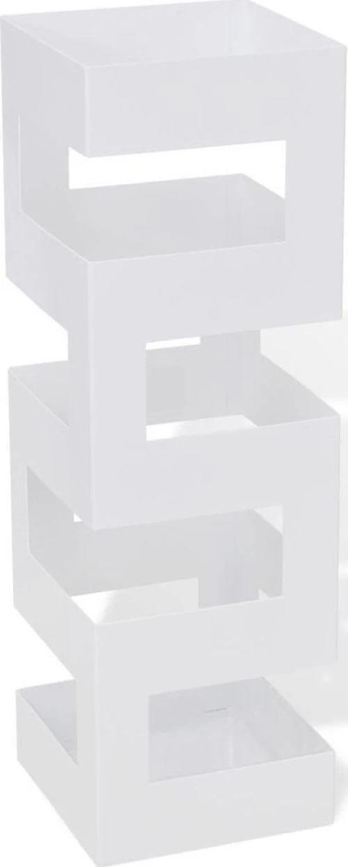 vidaXL Ομπρελοθήκη Μεταλλική Λευκή 15.5x15.5x48.5cm