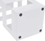 vidaXL Ομπρελοθήκη Μεταλλική Λευκή 15.5x15.5x48.5cm