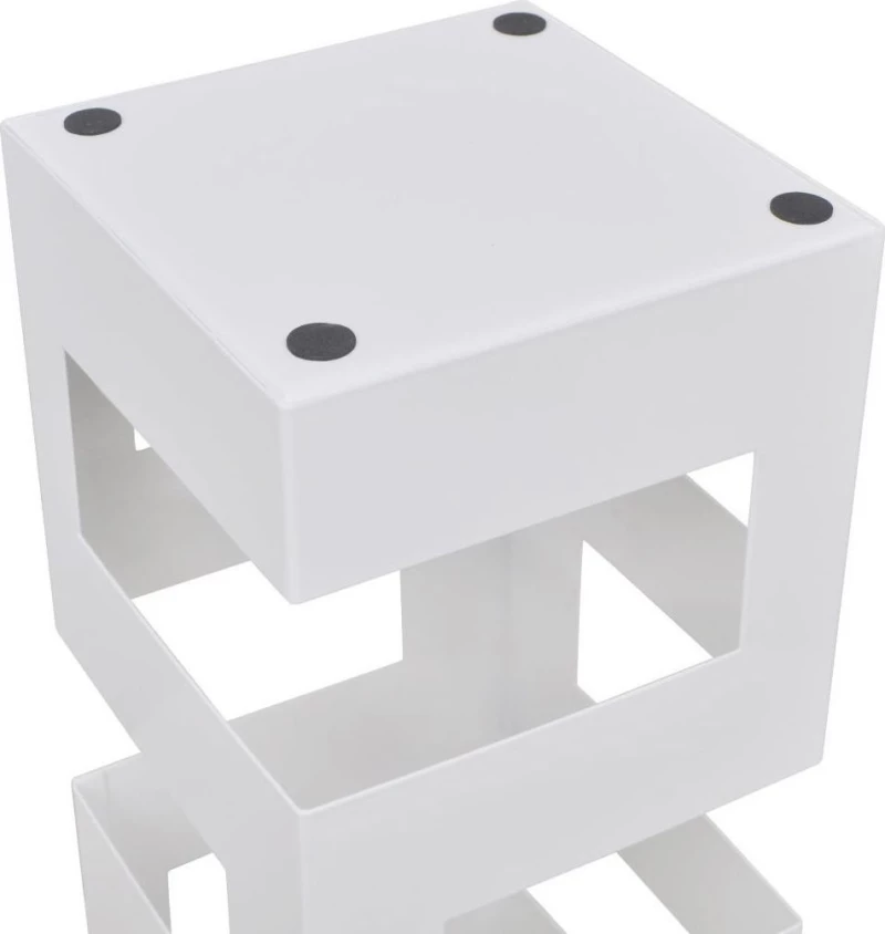 vidaXL Ομπρελοθήκη Μεταλλική Λευκή 15.5x15.5x48.5cm