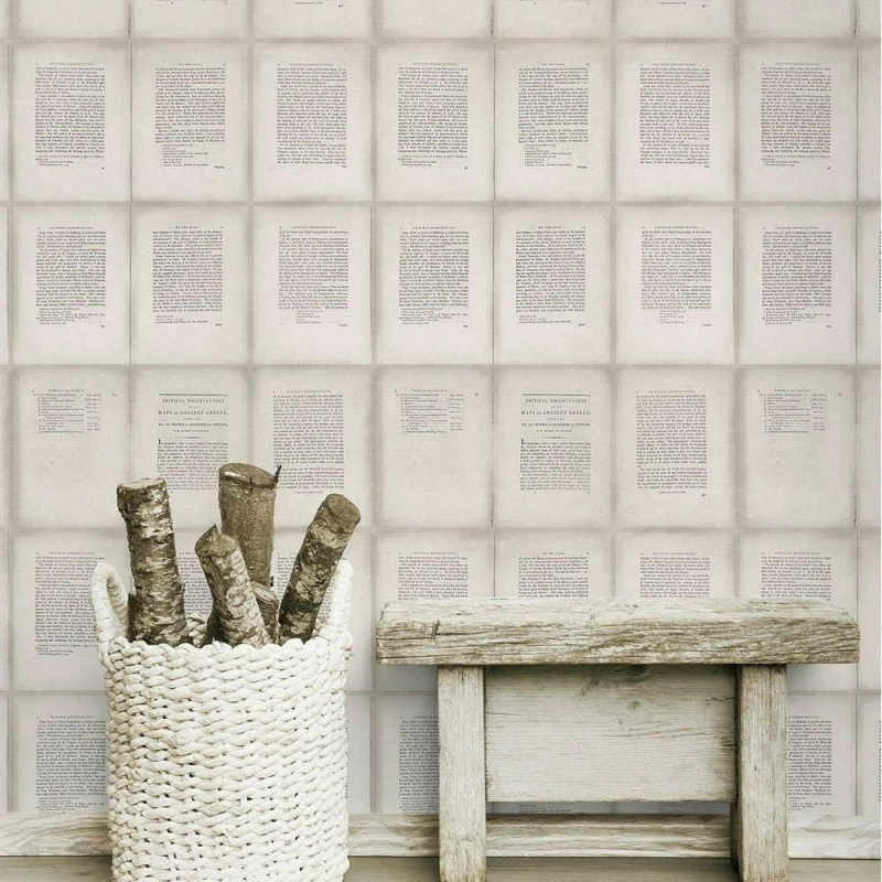Ταπετσαρία Inside Book Taupe WP20102 Black-White-Brown-Sepia MindTheGap 52x300cm