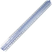 Χάρακας πλαστικός με ράχη 30 cm
